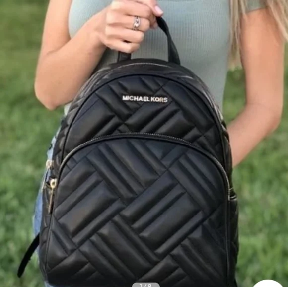 Michael Kors | Bags | Mk Abbey Md Quilted Backpack Leather  display picture 3